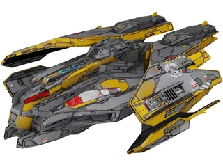 Starship Fighter 3D Model 3D Preview