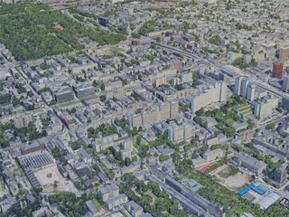 Lodz City, Poland (2019) 3D Model
