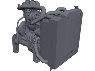 JCB444 TCA Tier III Engine CAD 3D Model