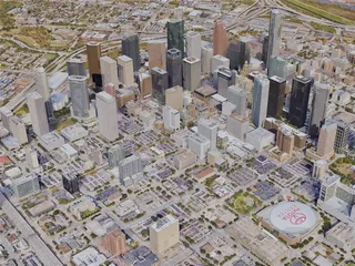 Houston City, TX, USA (2019) 3D Model