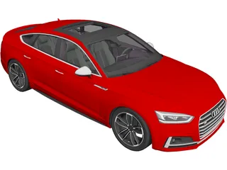 Audi S5 Sportback (2018) 3D Model 3D Preview