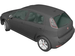 Fiat Punto 5-Door (2012) 3D Model 3D Preview