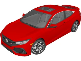 Honda Civic Si Coupe (2019) 3D Model
