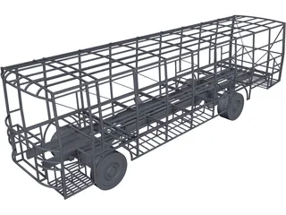Bus Chassis CAD 3D Model