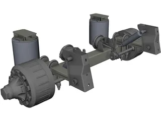 Trailer Axle 3D Model