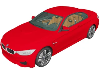 BMW M4 F83 Convertible (2014) 3D Model