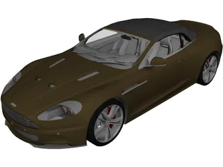 Aston Martin DB9 Volante (2009) 3D Model 3D Preview