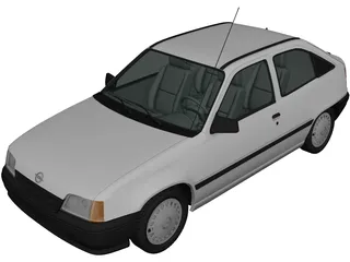 Opel Kadett 3-door (1991) 3D Model