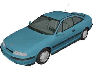 Opel Calibra (1990) 3D Model 3D Preview