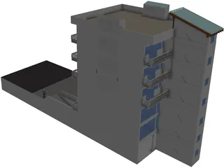 Offices and Apartments 5 Story 3D Model