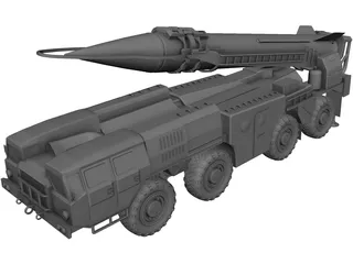 Scud Missile Launcher 3D Model 3D Preview