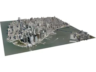 New York City Lower Manhattan 3D Model