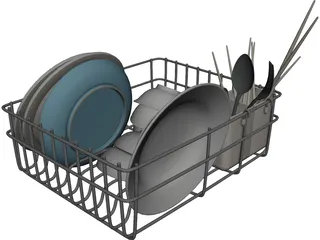 Dish Set 3D Model