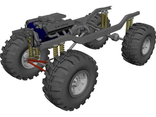 Chassis 4x4 3D Model 3D Preview
