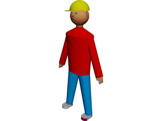 Working Man 3D Model 3D Preview