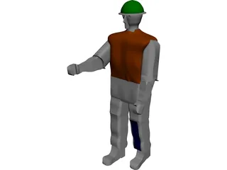 Working Man 3D Model