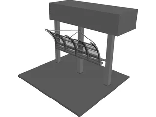Building Canopy 3D Model 3D Preview