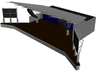 Stage Canopy 3D Model 3D Preview