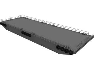 Barge 3D Model 3D Preview