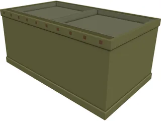 Wooden Chest 3D Model