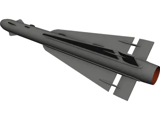 AIM-4D Falcon (RB28) 3D Model 3D Preview