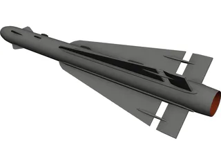 AIM-4D Falcon (RB28) 3D Model