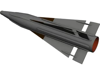 AIM-26B Falcon (Rb27) 3D Model