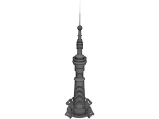 Futuristic Radio Tower 3D Model