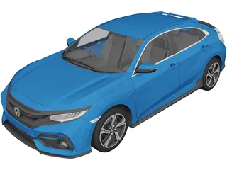 Honda Civic RS Hatchback (2020) 3D Model 3D Preview