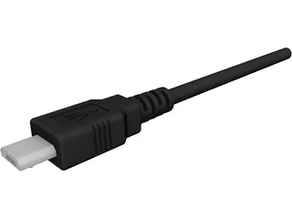 Micro-USB Plug CAD 3D Model