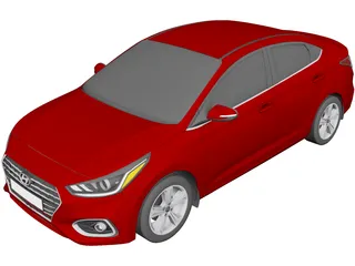 Hyundai Accent (2018) 3D Model