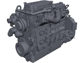 Cummins QSB 6.7 Engine CAD 3D Model