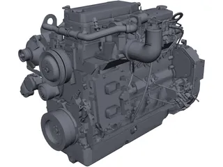 Cummins QSB 6.7 Engine 3D Model