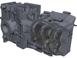 Hewland LD200 Gearbox CAD 3D Model