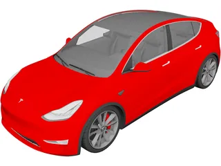 Tesla Model Y (2021) 3D Model 3D Preview