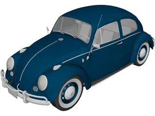 Volkswagen Beetle (1962) 3D Model