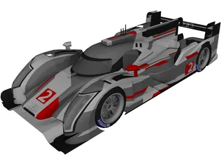 Audi R18 TDi (2013) 3D Model