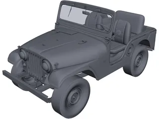 Jeep Willys CJ5 (1954) 3D Model