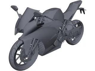 KTM RC 200 CAD 3D Model