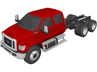 Ford F650 Crew Cab 6x4 (2016) 3D Model 3D Preview