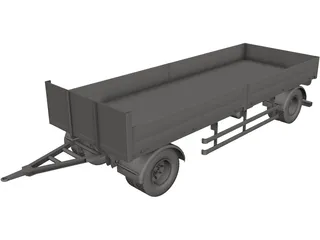 Truck Trailer CAD 3D Model