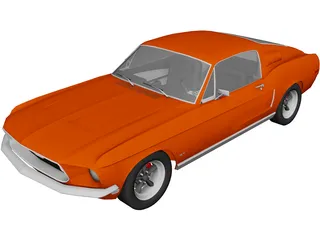 Ford Mustang GT Fastback 390 (1968) 3D Model