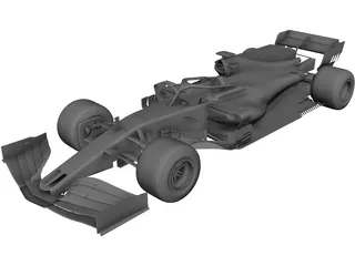F1 Car (2019) CAD 3D Model