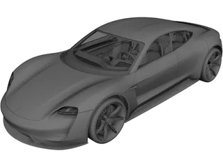 Porsche Mission E (2019) 3D Model