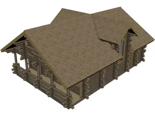 Log House 3D Model