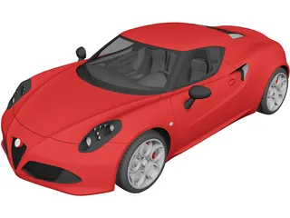 Alfa Romeo 4C (2014) 3D Model