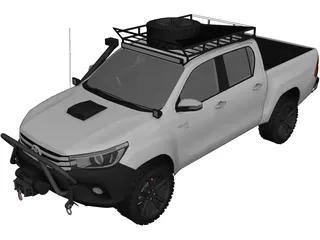 Toyota Hilux [Tuned] 3D Model 3D Preview