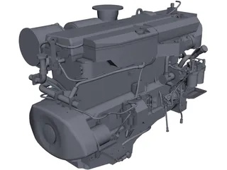 Volvo D16MH Engine CAD 3D Model