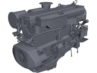 Volvo D16MH Engine 3D Model