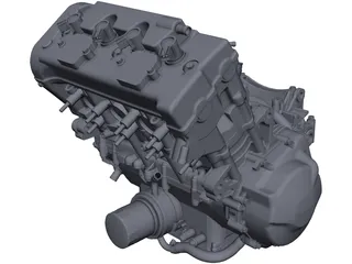 Honda CBR600 F4i Engine CAD 3D Model